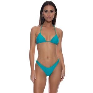 Luli Fama Luli Chic High Leg Brazilian Bottom - Exuma NWT SIZE S